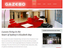 Tablet Screenshot of gazeboapartments.com.au